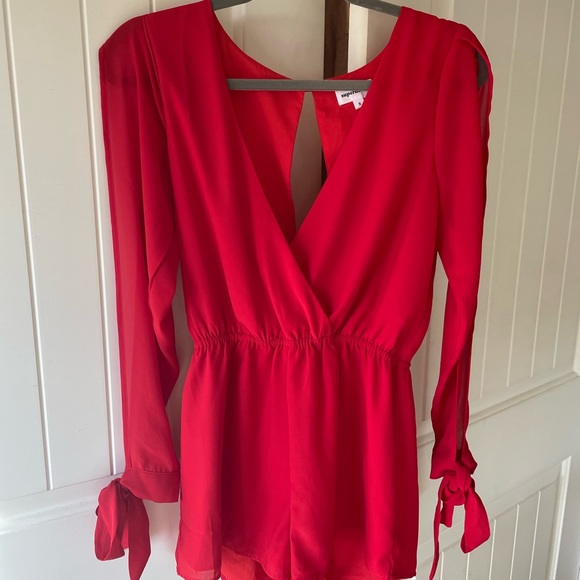 Revolve Superdown Red Romper - Picture 2 of 6